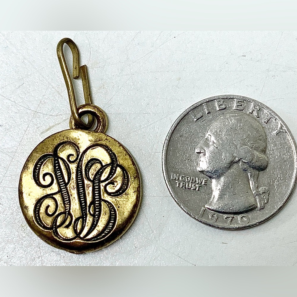 Early 20th Century Antique Gold Filled Monogram Pendant